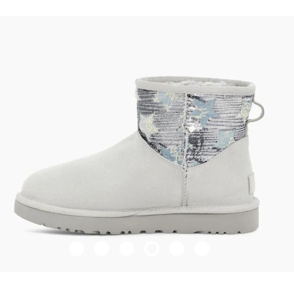 UGG CLASSIC MINI SEQUIN STARS IN GREY - Picture 6 of 10